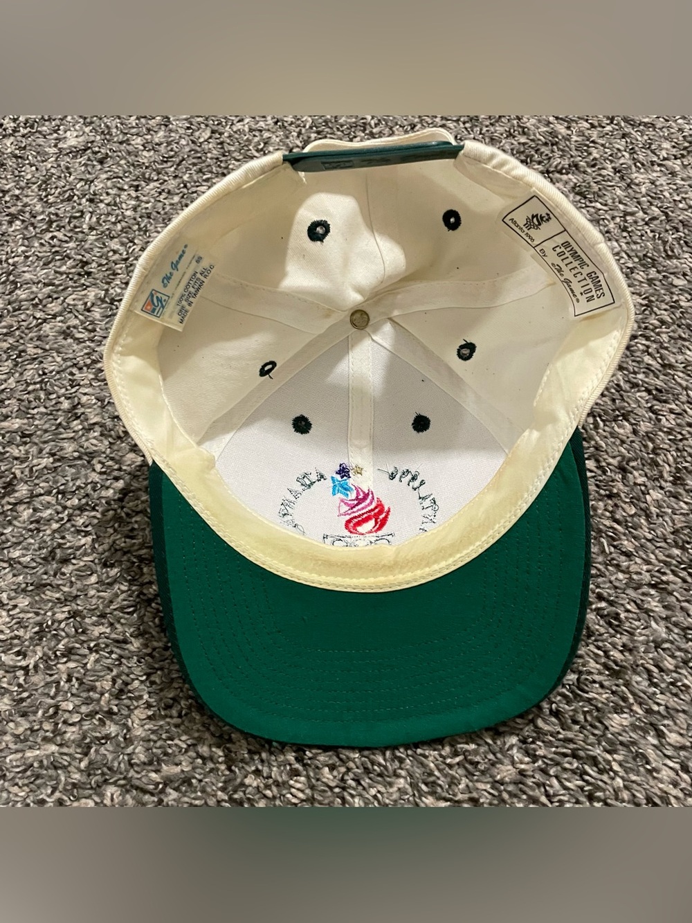 Vintage 90s Atlanta 1996 Olympics Snapback Cap Hat Embroidered Logo - Picture 3 of 6